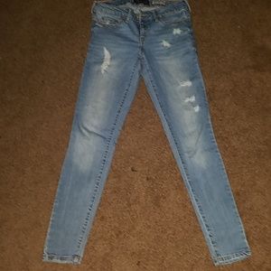 Light wash Blue ripped jeans